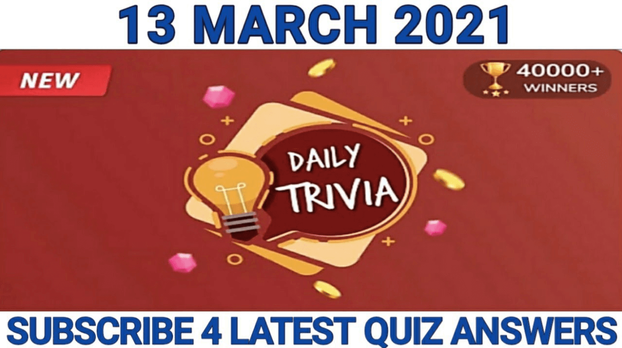 Daily Trivia Quiz Answers Today